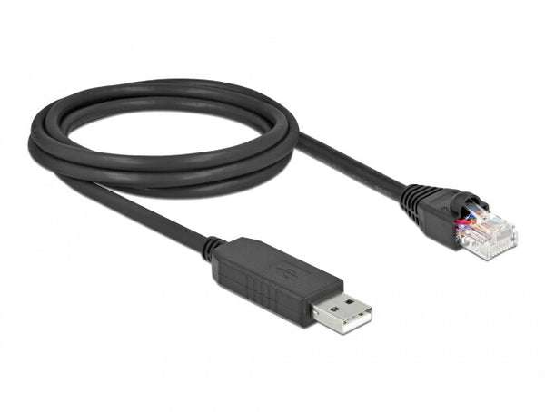 DeLOCK 64161 kabel kønsskifter RJ-45 USB 2.0 Type-A Sort