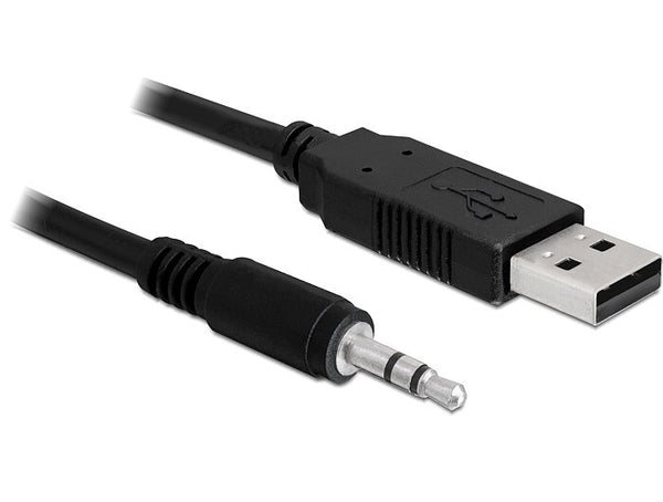 DeLOCK USB 2.0/3.5 mm 1.8m lydkabel 1,8 m 3.5mm Sort