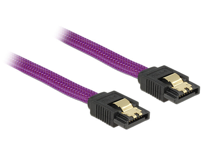 DeLOCK 83692 SATA-kabel 1 m SATA 7-pin Lilla