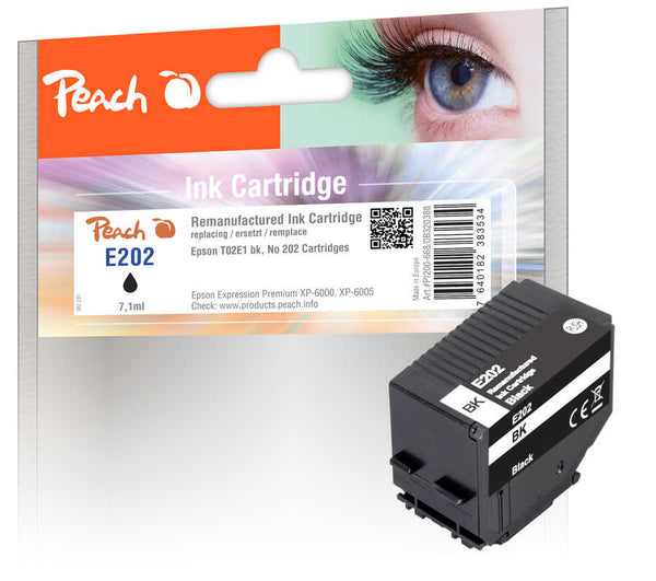 Peach PI200-668 blækpatron 1 stk Kompatibel Standard udbytte Sort