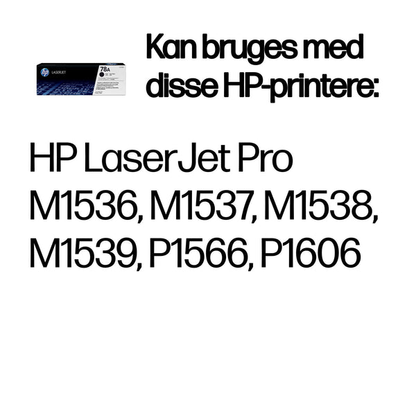 HP Original 78A LaserJet-tonerpatron, sort