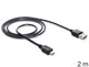 DeLOCK 85554 USB-kabel USB 2.0 2 m USB A Mini-USB B 0,48 Gbit/sek. Sort