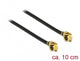 DeLOCK 89607 koaxial kabel 1.13 0,5 m MHF (I-PEX) Sort, Guld