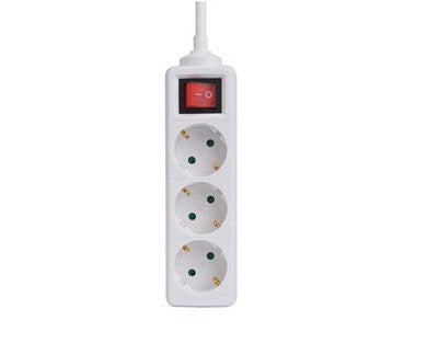 Prokord D-KF-B-03KA-1.5-W stikdåse 1,5 m 3 AC stikkontakt(er) Indendørs Hvid