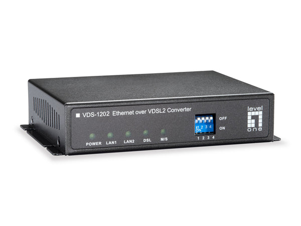 LevelOne VDS-1202 netværksomformer til medie 100 Mbit/s Grå