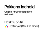 HP Original 304-blækpatron, trefarvet