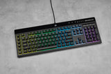 Corsair K55 RGB PRO tastatur Spil USB QWERTY Nordisk Sort