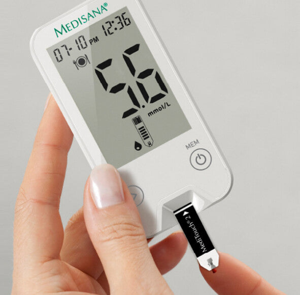 Medisana MediTouch glukosemåler 5 sek./side 0,6 µl Hvid