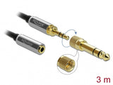 DeLOCK 85782 lydkabel 3 m 3.5mm Sort, Grå