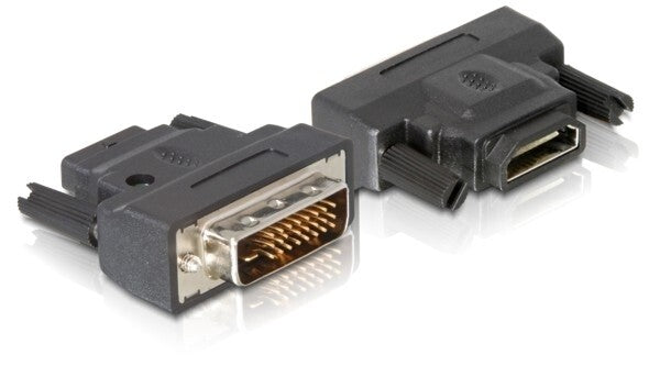 DeLOCK DVI / HDMI Adapter DVI-D HDMI FM Sort