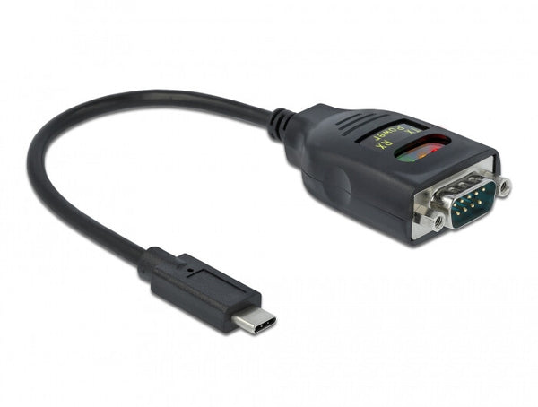 DeLOCK 64038 serielkabel Sort 0,15 m USB Type-C RS-232 DB9