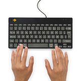 R-Go Tools Ergonomisch toetsenbord R-Go Compact Break, compact toetsenbord met pauzesoftware, AZERTY (FR), bedraad, zwart