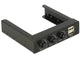 DeLOCK 62714 kontrol af blæserens hastighed 3 kanaler Sort