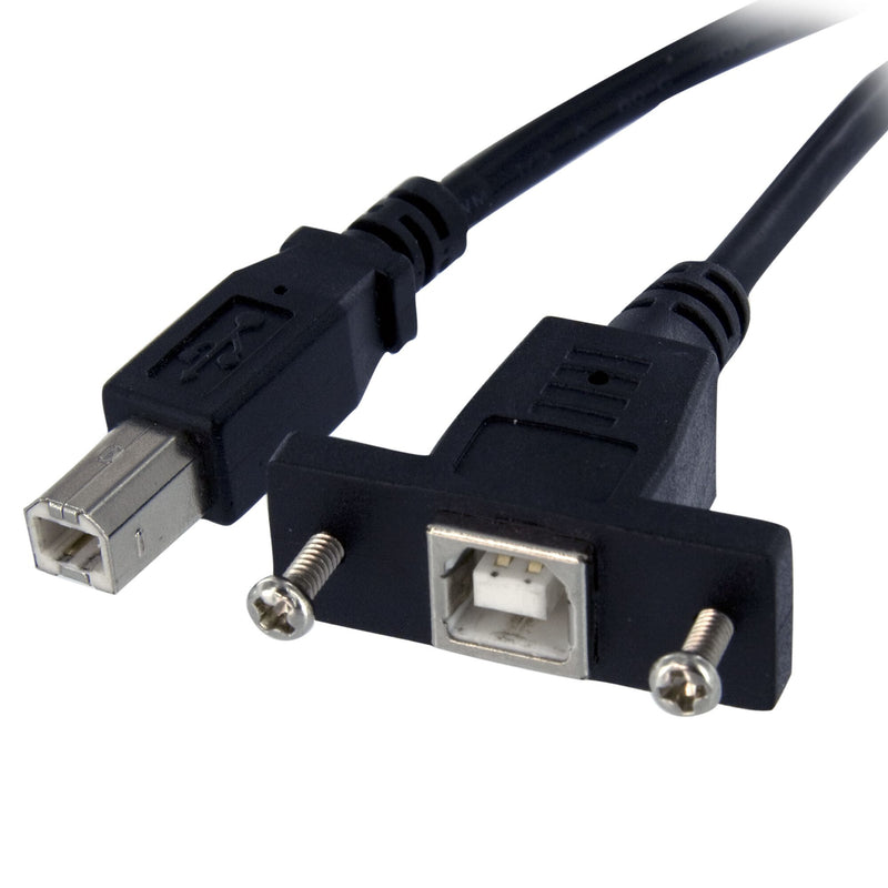 StarTech.com USBPNLBFBM1 USB-kabel USB 2.0 0,3 m USB B 0,48 Gbit/sek. Sort