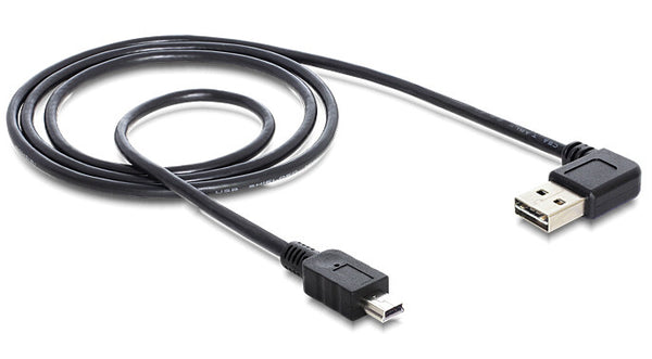 DeLOCK 1m USB 2.0 A - miniUSB m/m USB-kabel USB A Mini-USB A Sort