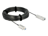 DeLOCK 50m USB3.0-A + USB Micro-B/USB3.0-A USB-kabel USB 3.2 Gen 1 (3.1 Gen 1) USB A USB A/Micro-USB B 5 Gbit/sek. Sort, Sølv