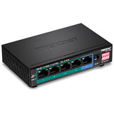 Trendnet TPE-LG50 netværksswitch Ikke administreret Gigabit Ethernet (10/100/1000) Strøm over Ethernet (PoE) Sort