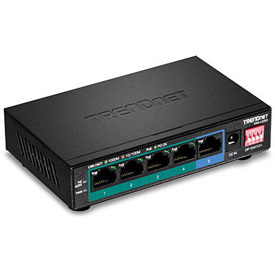 Trendnet TPE-LG50 netværksswitch Ikke administreret Gigabit Ethernet (10/100/1000) Strøm over Ethernet (PoE) Sort