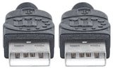 Manhattan 353892 USB-kabel USB 2.0 1 m USB A 0,48 Gbit/sek. Sort