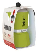 Bialetti Rainbow Moka gryde Sort, Grøn