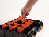 DeLOCK 18417 opbevaringskasse Opbevaringsboks Rektangulær Plast Sort, Orange