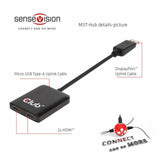 CLUB3D Multi Stream Transport Hub DisplayPort 1.2 to HDMI Dual Monitor