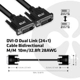 CLUB3D CAC-1220 DVI kabel 10 m DVI-D Sort
