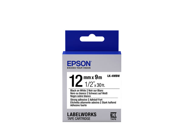 Epson LK-4WBW etiketbånd Sort på hvid