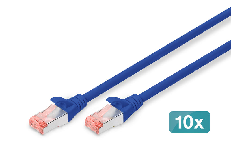 Digitus DK-1644-0025-B-10 netværkskabel Blå 0,25 m Cat6 S/FTP (S-STP)