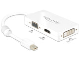 DeLOCK 0.16m DisplayPort/VGA + HDMI + DVI 0,16 m Mini DisplayPort VGA (D-Sub)+ HDMI + DVI Hvid