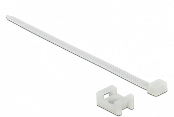 DeLOCK 18885 kabelsamler Gevindmonteret kabelbinder Nylon Hvid 10 stk