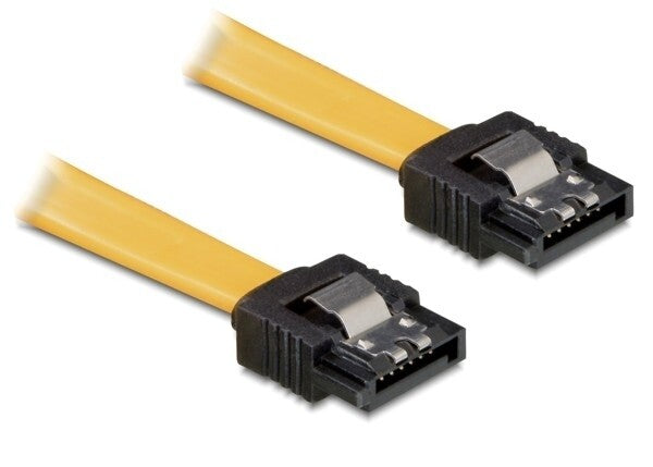 DeLOCK SATA Cable 0.1m SATA-kabel 0,1 m Gul