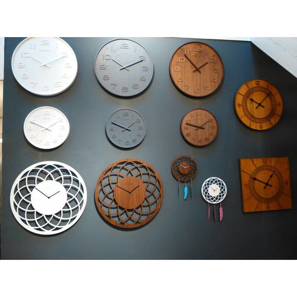 NeXtime 3096GS Væg- og bordur Kvartsur Cirkel Grå