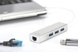 Digitus DA-70250-1 dockingstation USB 3.2 Gen 1 (3.1 Gen 1) Type-A Sølv, Hvid