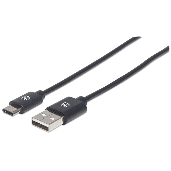 Manhattan 353298 USB-kabel USB 2.0 1 m USB C USB A 0,48 Gbit/sek. Sort