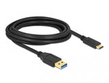 DeLOCK 84006 USB-kabel USB 3.2 Gen 1 (3.1 Gen 1) 3 m USB A USB C 5 Gbit/sek. Sort