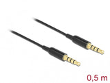 DeLOCK 66075 lydkabel 0,5 m 3.5mm Sort