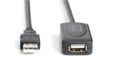 Digitus DA-73102 USB-kabel USB 2.0 20 m USB A 0,48 Gbit/sek. Sort
