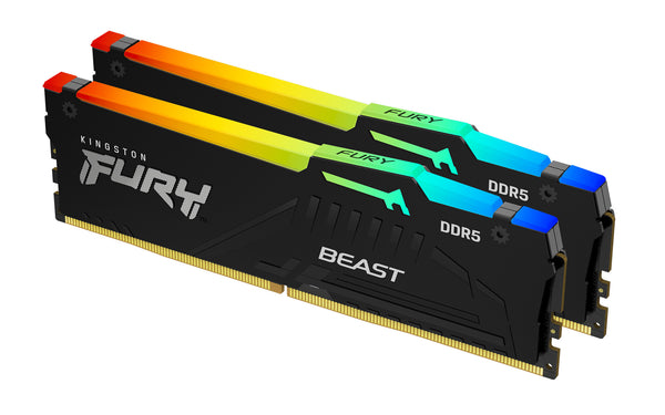 Kingston Technology FURY Beast 32 GB 5600 MT/s DDR5 CL40 DIMM (sæt med 2) RGB