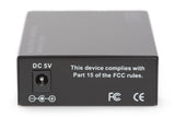 Digitus DN-82124 netværksomformer til medie 1000 Mbit/s 1310 nm Enkeltilstand, Multitilstand Sort