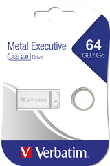 Verbatim Metal Executive USB-nøgle 64 GB USB Type-A 2.0 Sølv