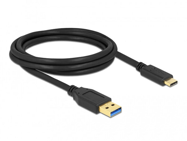 DeLOCK 84004 USB-kabel USB 3.2 Gen 1 (3.1 Gen 1) 2 m USB A USB C 5 Gbit/sek. Sort