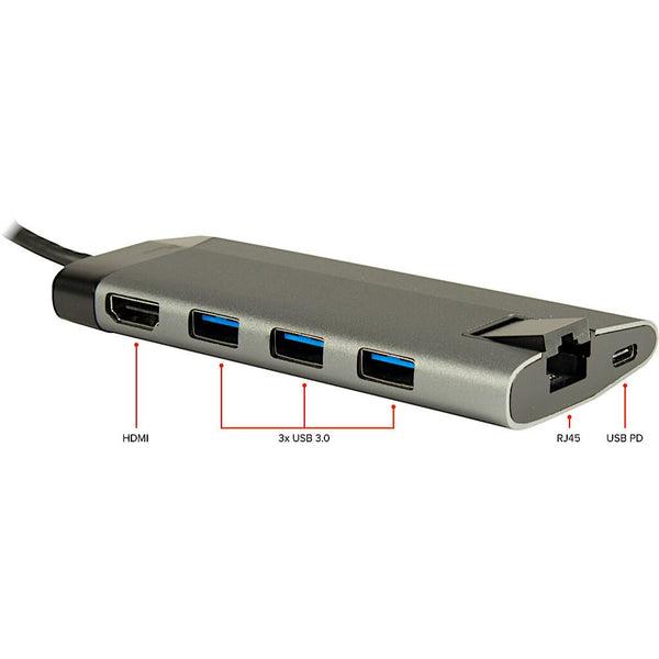 Inter-Tech GDC-802 Ledningsført USB 3.2 Gen 1 (3.1 Gen 1) Type-C Grå