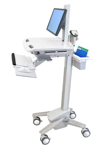 Ergotron StyleView EMR Cart with LCD Pivot Hvid Fladt panel Multimedie kurv