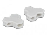 DeLOCK 18401 kabelorganisator Skrivebord Kabelholder Hvid 2 stk