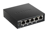 D-Link DGS-1005P Ikke administreret L2 Gigabit Ethernet (10/100/1000) Strøm over Ethernet (PoE) Sort