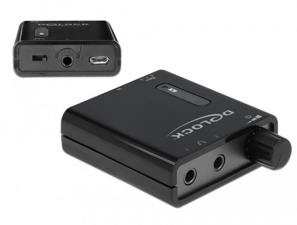 DeLOCK 64056 hovedtelefon forstærker Sort