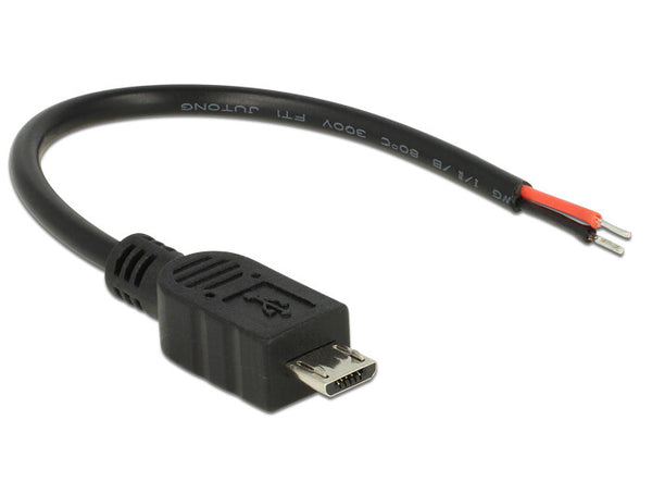 DeLOCK 82697 USB-kabel USB 2.0 0,1 m Micro-USB B 0,48 Gbit/sek. Sort
