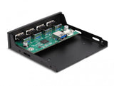 DeLOCK 64166 drive bay panel 8,89 cm (3.5") I/O panel med porte Sort