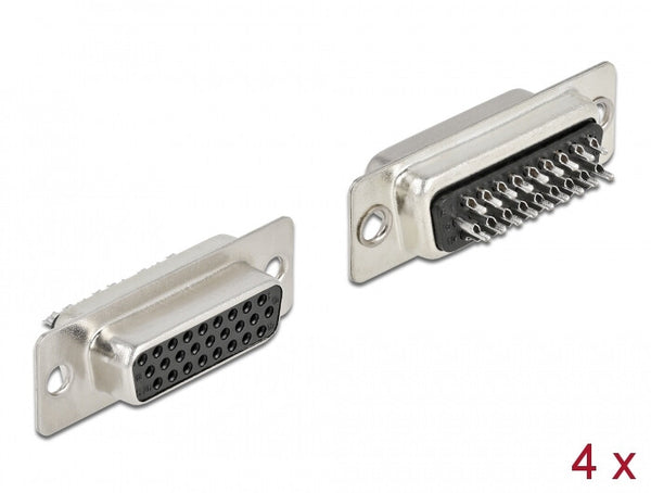 DeLOCK 66717 kabelsamler D-Sub HD 26 pin Sort, Sølv